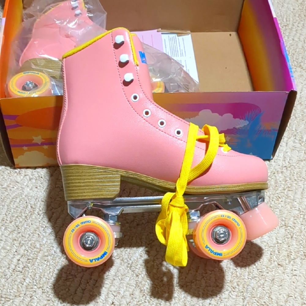 Impala Quad Roller Skates Pink/Yellow